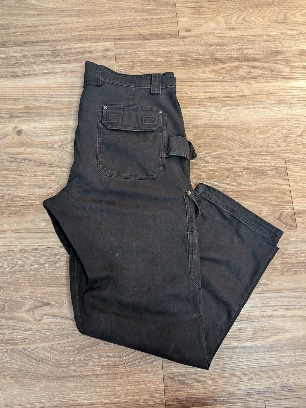 Duluth Trading Co Black Cargo Work Pants 38